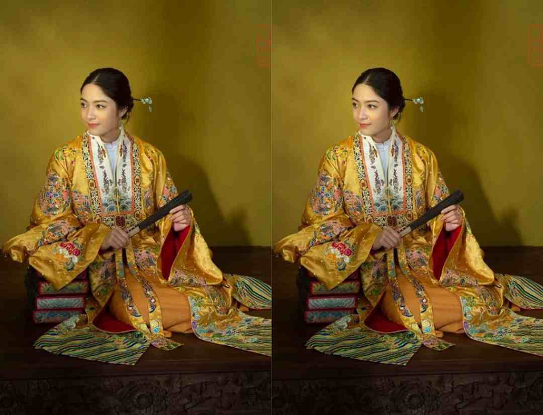 Áo Nhật Bình của hoàng hậu thường có màu vàng 